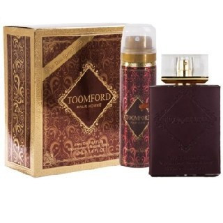 عطر ادکلن مردانه فراگرنس ورد مدل تام فورد TOOMFORD همراه بااسپری حجم 100 میلی لیتر