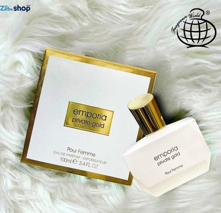 عطر emporia private gold شرکت فرگرانس ورد ( مشابه عطر ایفوریا لیکویید گلد زنانه ) حجم 100میل