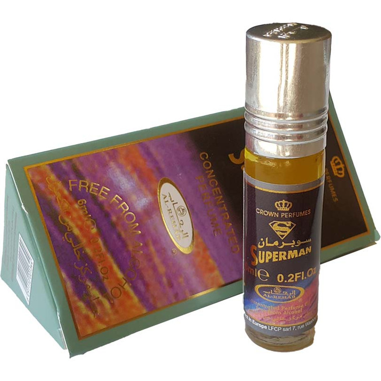 عطر ادوپرفیوم الرحاب مدل سوپرمان رایحه شیرین مردانه حجم ۶ میلی لیتر