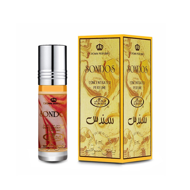 عطر ادوپرفیوم سندس الرحاب رایحه شیرین و گرم حجم ۶ میلی لیتر