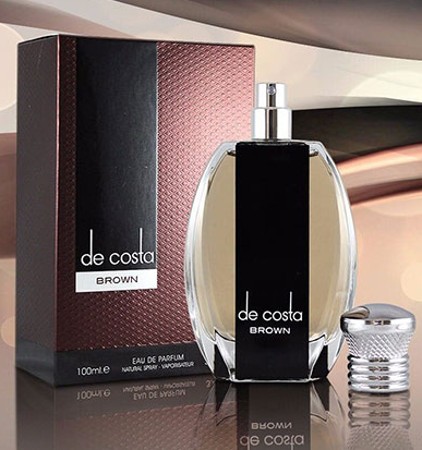 عطر ادوپرفیوم مردانه فراگرنس ورد مدل دی کوستا براون حجم ۱۰۰ میل